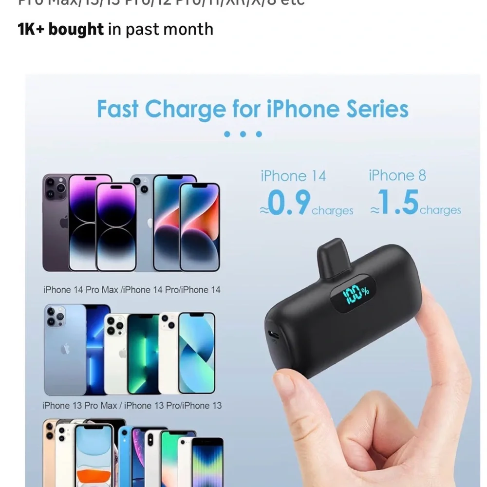 Black and white iPhone Power Bank 2-Pack